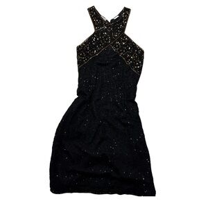 Elegant Black and Gold Women's Dress